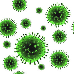 virus seamless pattern in white background
