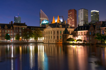 Fototapeta na wymiar The skyline of the Hague City, den Haag, in the Netherlands