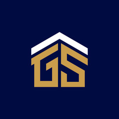 Initial Letters GS House Logo Design