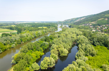 Scenic view of the Morava River from Devin Castle