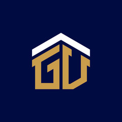 Initial Letters GV House Logo Design