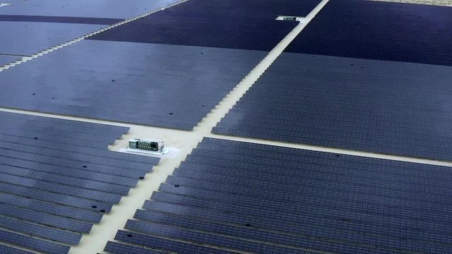 Ivanpah Solar Power Facility solar thermal planet Mojave Desert, aerial