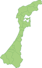 石川県の地図_市町村ごとに色を変えられます