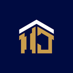 Initial Letters IJ House Logo Design