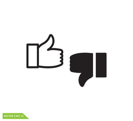 Thumb icon vector logo design template