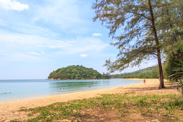 Fototapeta na wymiar Beach at Layan in Bang Tao Bay