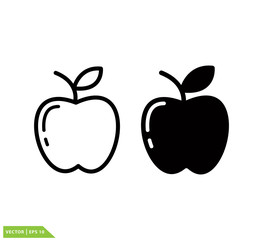 Fototapeta premium Apple icon vector logo design template