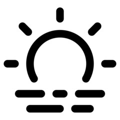 sunrise icon with outline style. Suitable for website design, logo, app and ui.