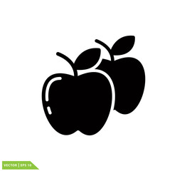 Apple icon vector logo design template