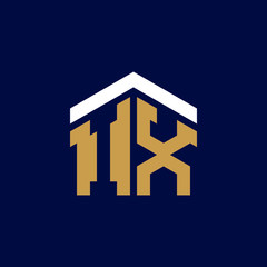 Initial Letters IX House Logo Design