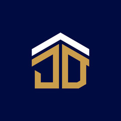 Initial Letters JD House Logo Design