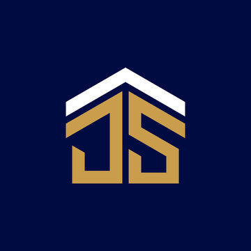 Initial Letters JS House Logo Design