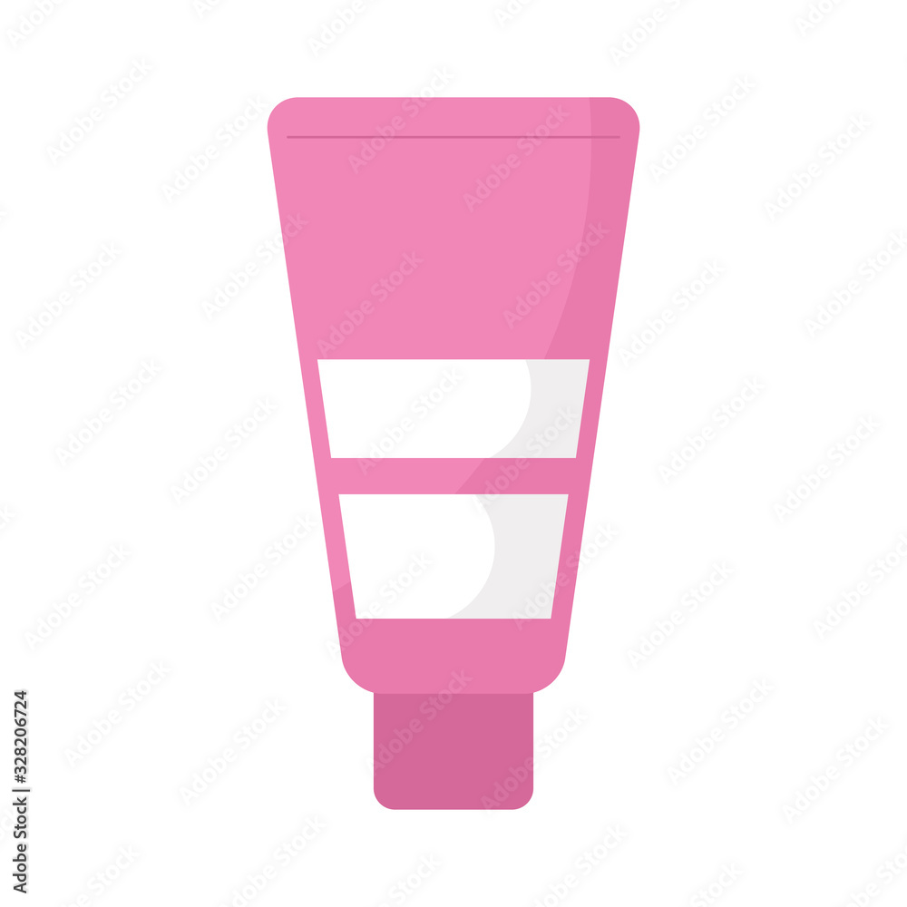 Sticker cream tube makeup product isolated icon