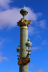 Fototapeta na wymiar lamppost in blue sky