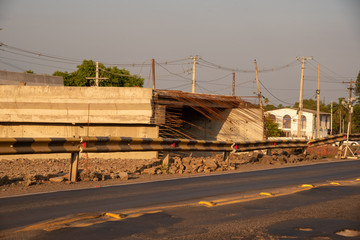 Fototapeta premium Construction of viaducts on the federal highway BR 287 in the city of Santa Maria RS Brazil