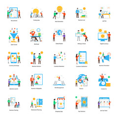 Obraz premium Pack Of Business And Marketing Illustrations 