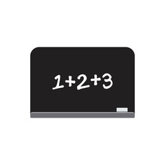 black board simple math symbol education vector