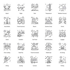  Pack Of Holidays Doodle Icons 