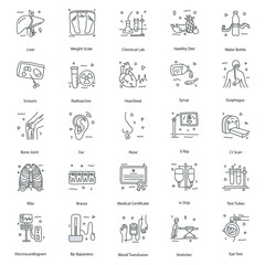  Pack Of Healthcare Doodle Icons 