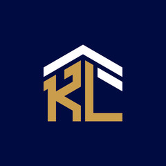 Initial Letters KL House Logo Design