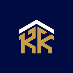 Initial Letters KK House Logo Design