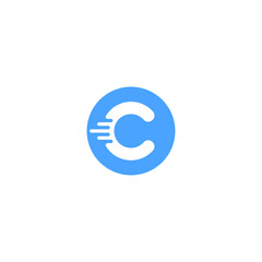 Letter C icon Logo. minimalist Unique modern geometric creative elegant. Vector icon