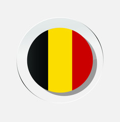 Fototapeta premium belgium country flag circle icon with a white background