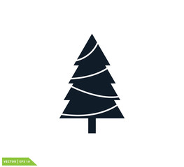 Fototapeta premium Spruce icon vector logo design template