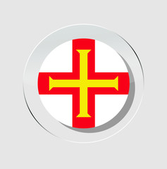 Obraz premium Guernsey country flag circle icon with a white background