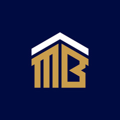 Initial Letters MB House Logo Design