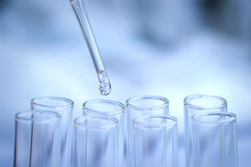 The researchers tested antibiotics in a glass tube in a hospital lab.