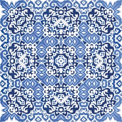 Fototapeta premium Ethnic ceramic tile in portuguese azulejo.
