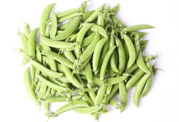 Green beans isolated on a white background