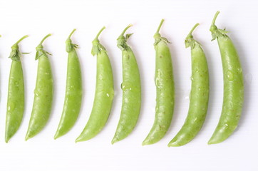 Green beans isolated on a white background