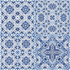 Ornamental azulejo portugal tiles decor.