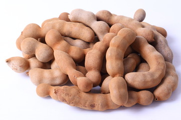 Sweet tamarind on white background