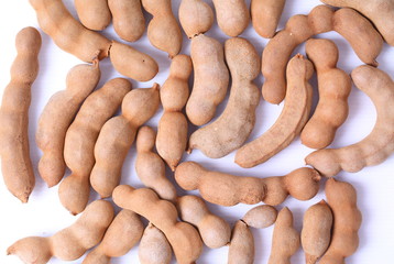 Sweet tamarind on white background