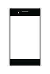 touch screen smartphone ilustration, icon flat design black and white