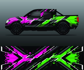 truck decal graphic wrap vector, abstract background