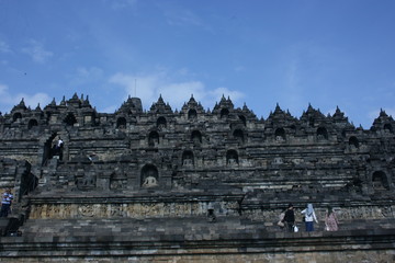 Naklejka premium Borobudur temple world biggest Buddhist Holy site in the world