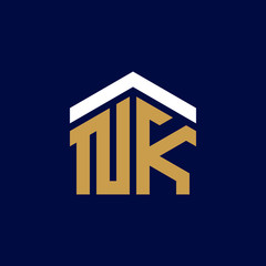 Initial Letters NK House Logo Design