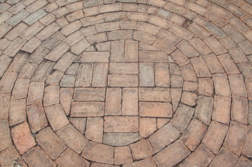 Ground bricks background