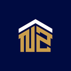 Initial Letters NZ House Logo Design