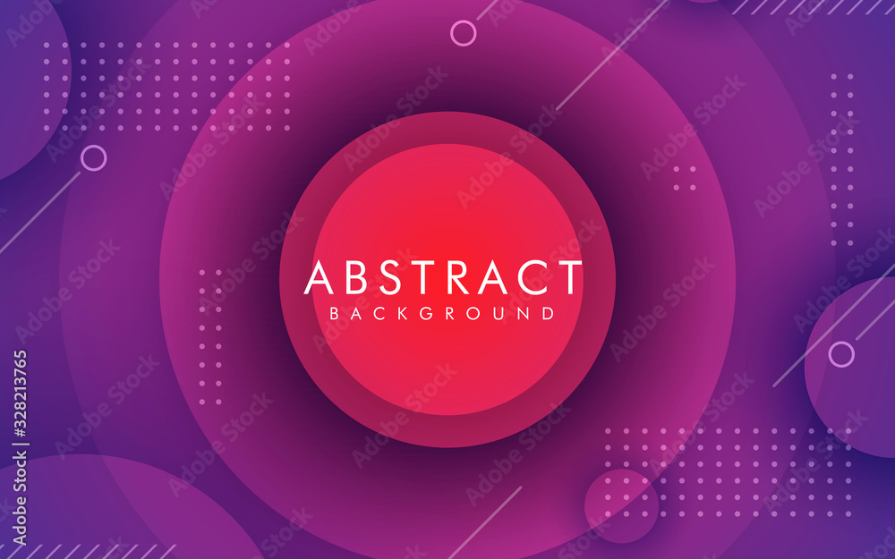 Wall mural purple circle color background. dynamic textured geometric element design with dots decoration. mode