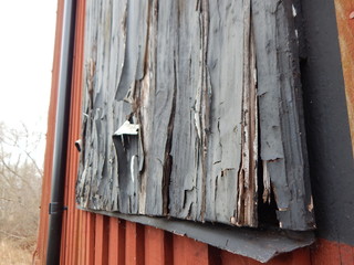 wall with door and wooden door