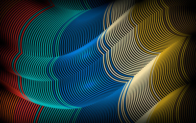 Elegant multicolor wavy lines abstract background 
