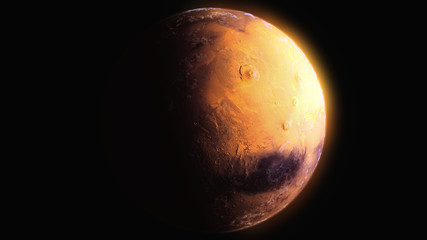 MARS PLANET 8k 3d rendering