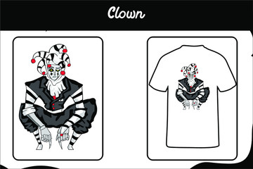 Vector illustration of a Clown