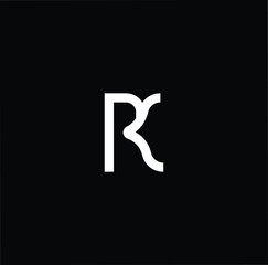 Initial based modern and minimal Logo. RK KR PK KP letter trendy fonts monogram icon symbol. Universal professional elegant luxury alphabet vector design - obrazy, fototapety, plakaty