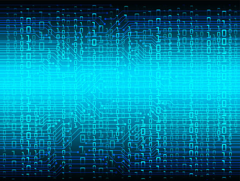 Blue cyber circuit future technology concept background